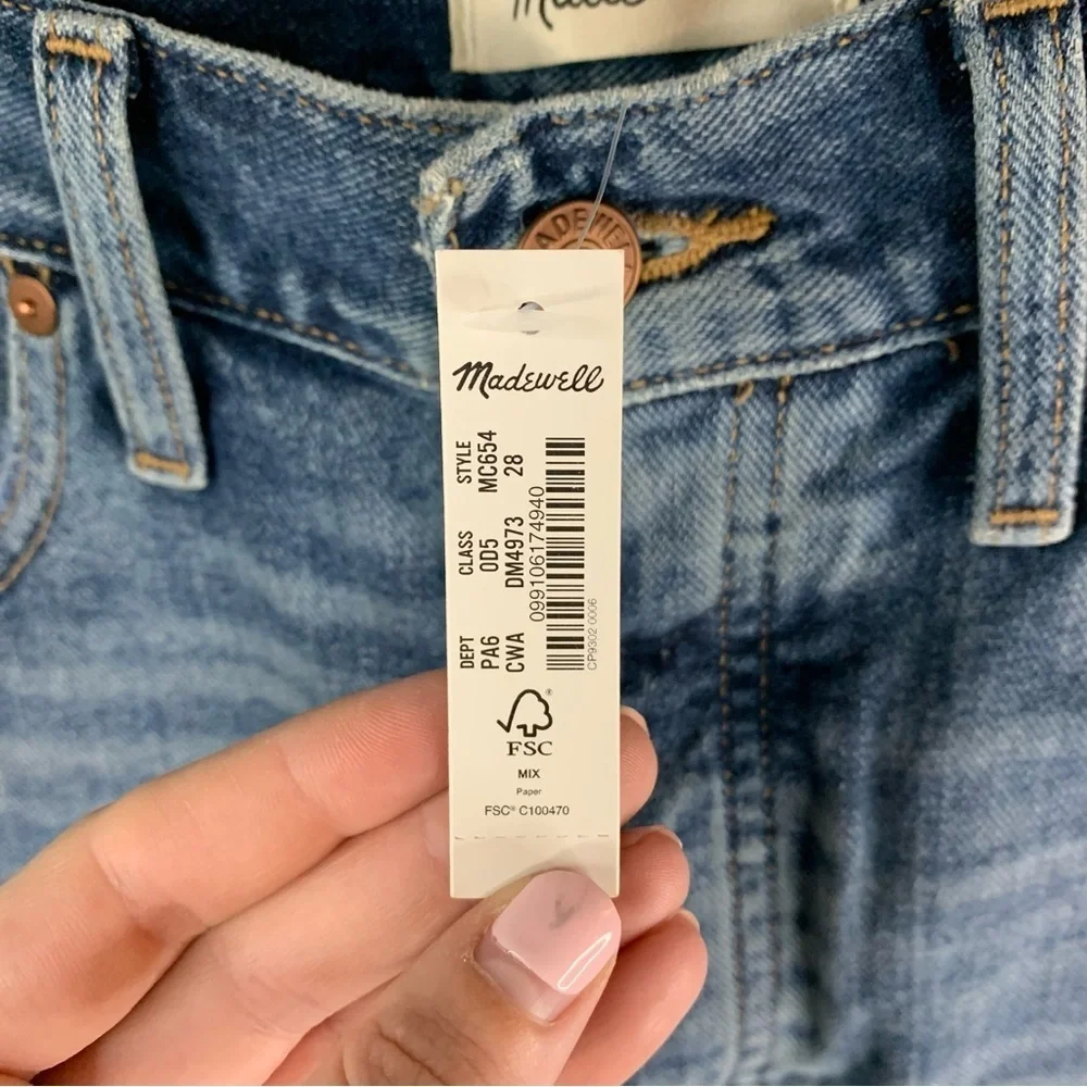 Madewell The Dadjean Short in Castlewood‎ Wash: Distressed Edition